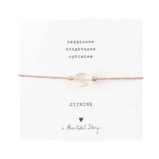 A BEAUTIFUL STORY BS GEMSTONE CARD CITRINE BRACELET