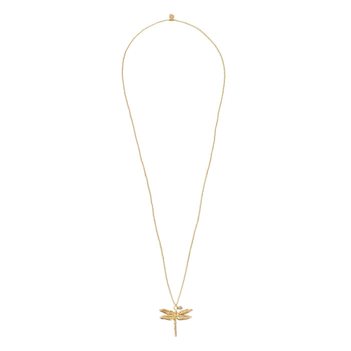 A BEAUTIFUL STORY BS PARADISE (LIBELLE) LABRADORITE GOLD NECKLACE