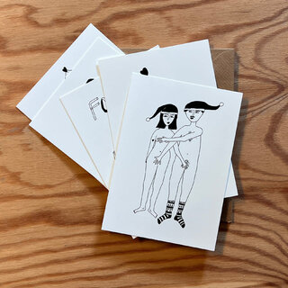 HELEN B HELEN B KERSTKAART NAKED COUPLE MET MUTS