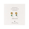 BS MINI COIN AVENTURINE GOLD EARRINGS