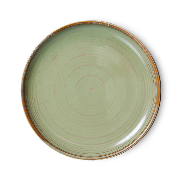 HK LIVING CHEF CERAMICS SIDE PLATE MOSS GREEN