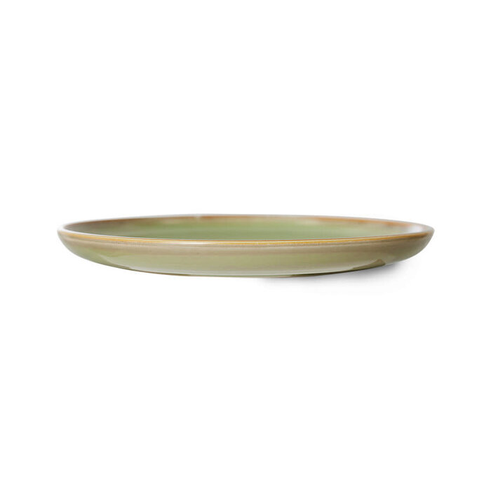 HK LIVING CHEF CERAMICS SIDE PLATE MOSS GREEN