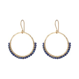 A BEAUTIFUL STORY BS KINDNESS LAPIS LAZULI GOLD EARRINGS