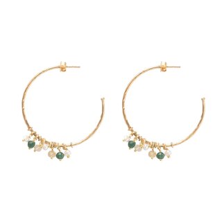 A BEAUTIFUL STORY BS AURORA AVENTURINE CITRINE GOLD EARRINGS