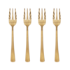 UNC GOOD MORNING FORK GOLD SET OF 4