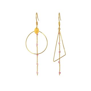 MURIELLE PERROTTI PERROTTI CLOE CREOLE & TRIANGLE ASYM TOURMALIN