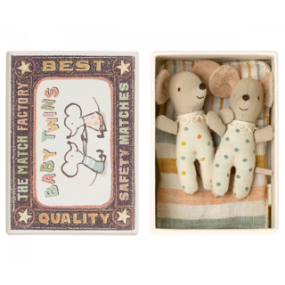 MAILEG MAILEG TWINS BABY MICE IN MATCHBOX