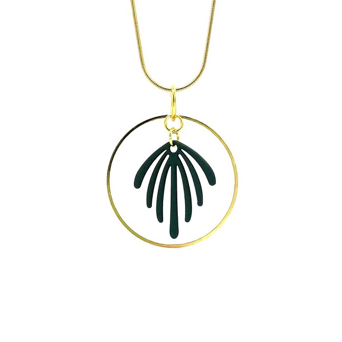 MON ONCLE MON ONCLE LEAF KETTING  DARK GREEN SHORT