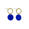 MON ONCLE GEO OORRING ELECTRIC BLUE CIRCLE