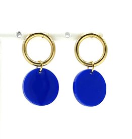 MON ONCLE MON ONCLE GEO OORRING ELECTRIC BLUE CIRCLE