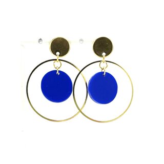 MON ONCLE MON ONCLE GEO OORRING ELECTRIC BLUE BIG CIRCLE