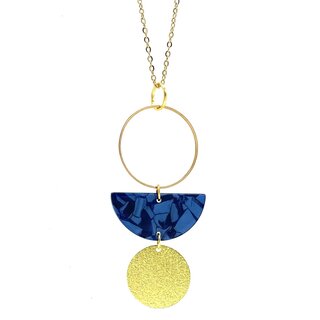 MON ONCLE MON ONCLE MARBLE KETTING BLUE MOON KORT