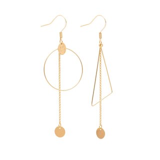 MURIELLE PERROTTI PERROTTI CLOE CREOLE & TRIANGLE ASYM GOLD