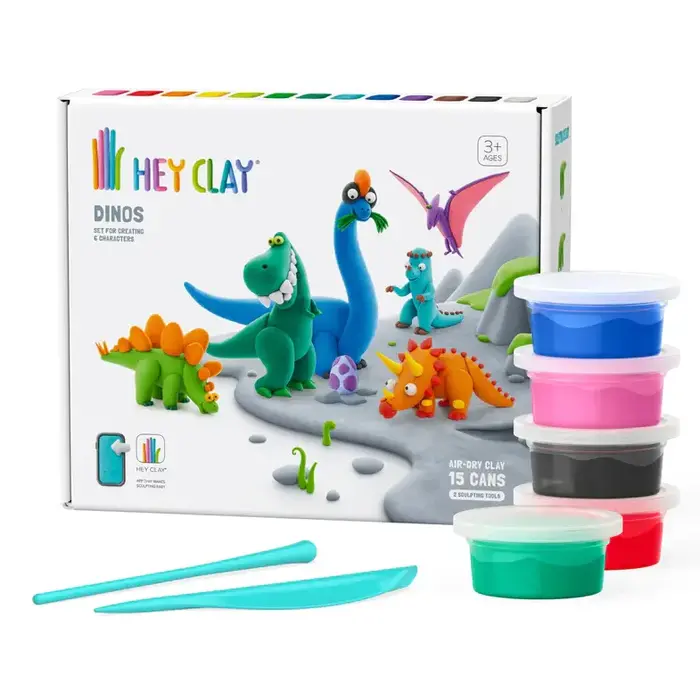 HEY CLAY HEY CLAY DINO SET - 15 CANS