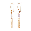 BS BAR ROSE QUARTZ EARRINGS ROSE