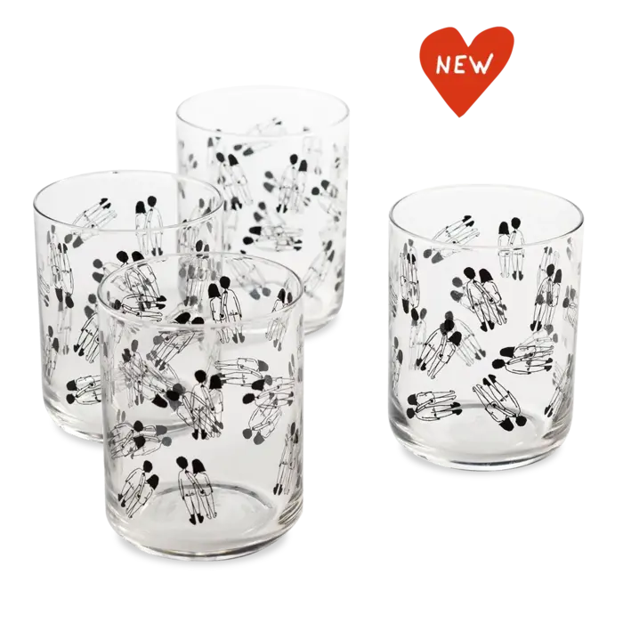 HELEN B HELEN B GLAZEN NAKED COUPLE BACK (SET VAN 4)