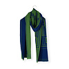 WOLVIS MAXI SJAAL ROBIE (INDIGO BLAUW / GROEN)