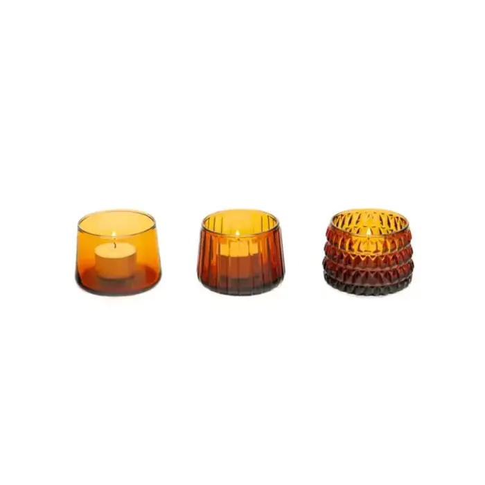 XL BOOM XL BOOM DIM T-LIGHT SET OF 3 AMBER