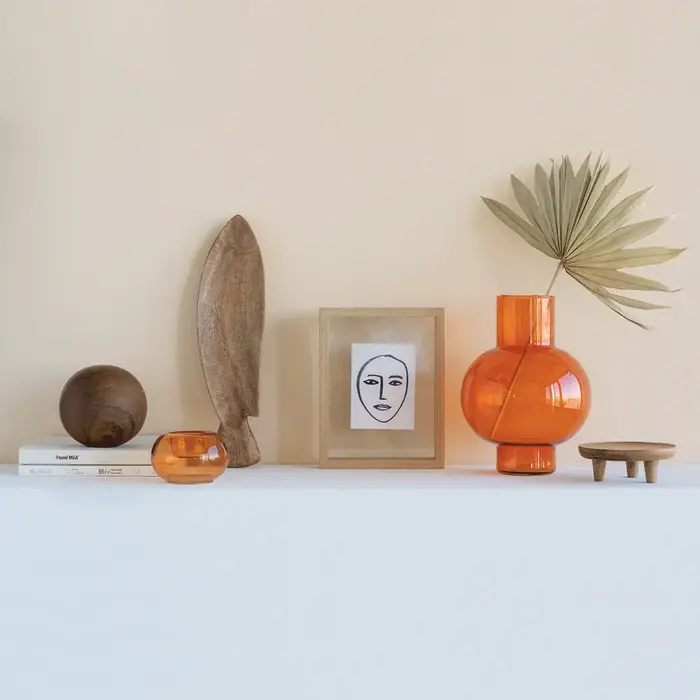 URBAN NATURE CULTURE UNC TEALIGHT HOLDER BUBBLE APRICOT NECTAR