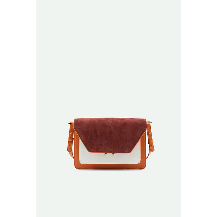 STICKY SIS STICKY SIS CROISSANT BROWN + VIN ROUGE SATCHEL