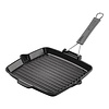 STAUB VIERKANTE GRILLPAN 24X24 ZWART MET HANDGREEP