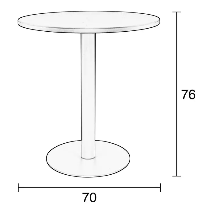 ZUIVER ZUIVER BISTRO TABLE METSU GREEN