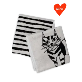 HELEN B HELEN B HANDDOEKEN CAT (SET VAN 2)