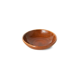HK LIVING CHEF CERAMICS SMALL DISH BURNED ORANGE