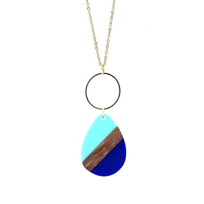 MON ONCLE MON ONCLE TRICOLOR KETTING BLAUW KORT