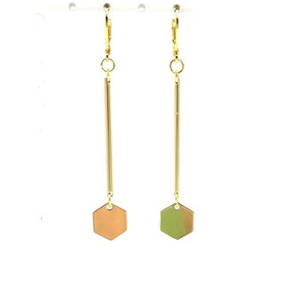 MON ONCLE MON ONCLE GEO OORRING HEXAGON LONG