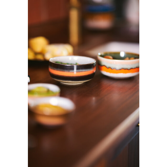 HK LIVING 70S CERAMICS DESSERT BOWL HUMUS SET VAN 4