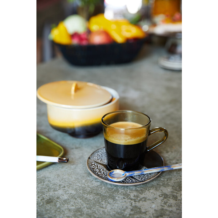 HK LIVING 70S CERAMICS SPOONS M FORCE SET OF 4