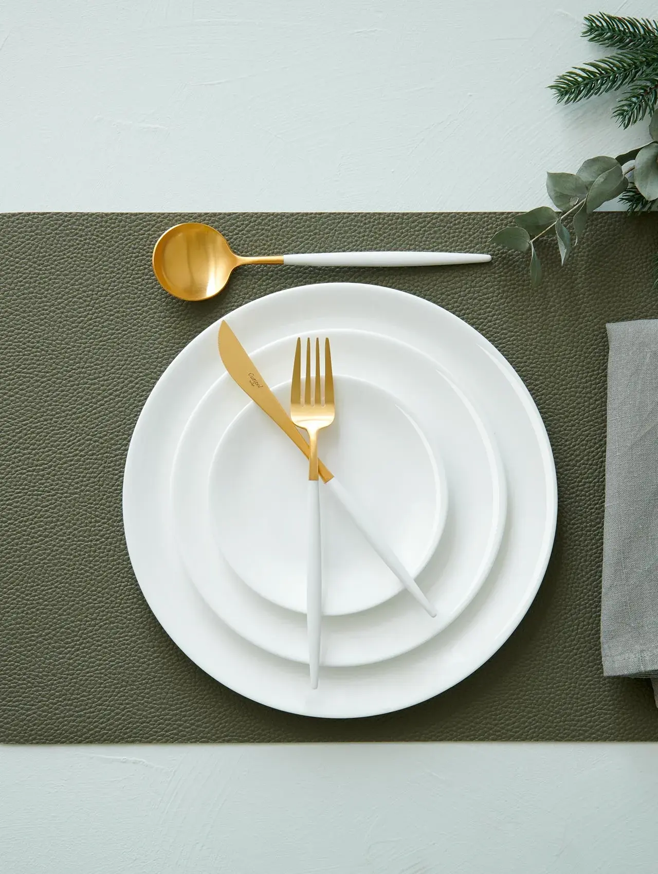 ASA OCO Dinner Plates, Porcelain, White, 27 cm, 27 x 27 x 2 cm