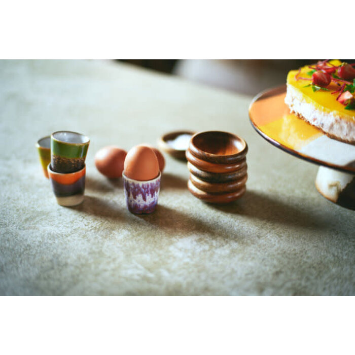 HK LIVING 70S CERAMICS EGG CUPS ISLAND (SET OF 4)