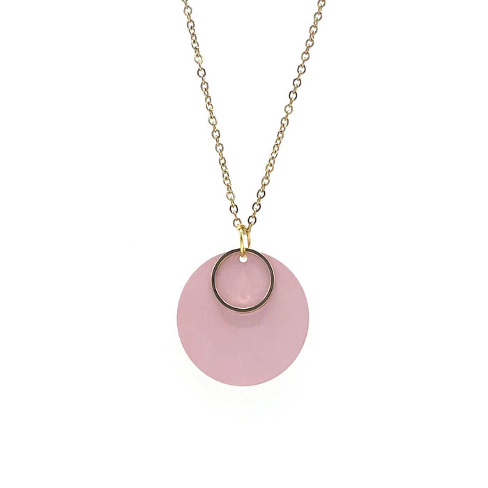 MON ONCLE MON ONCLE GEO PASTEL PINK KETTING