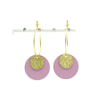 MON ONCLE MON ONCLE GEO PASTEL PINK CREOOL OORRING