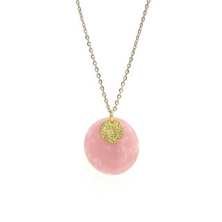 MON ONCLE MON ONCLE MARBLE SOFT PINK KETTING