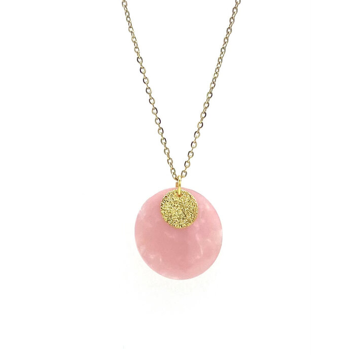 MON ONCLE MON ONCLE MARBLE SOFT PINK KETTING