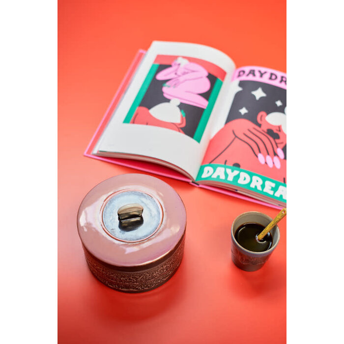 HK LIVING 70S CERAMICS COOKIE JAR DISCO