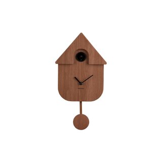 KARLSSON WALL CLOCK MODERN CUCKOO DARK WOOD
