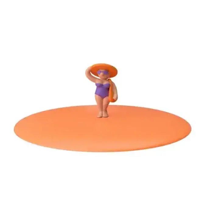 LIV ZOMERDEKSEL BEACH GIRLS ORANJE ZONNEHOED