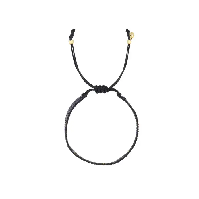 ZUSSS ZUSSS MIYUKI ARMBANDJE STIPJE DONKERBLAUW/GOUD