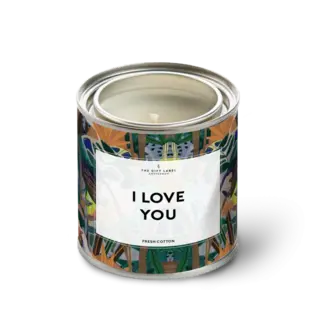THE GIFT LABEL GIFT LABEL CANDLE TIN I LOVE YOU FRESH COTTON 310 GR.