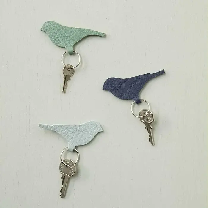 KEECIE KEECIE KEYRING MINI TWEET DUSTY GREEN