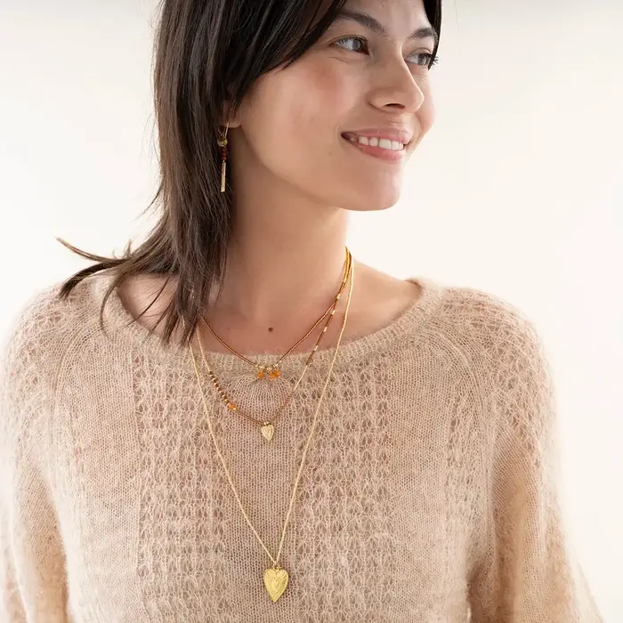 A BEAUTIFUL STORY BS EMPATHY CARNELIAN NECKLACE