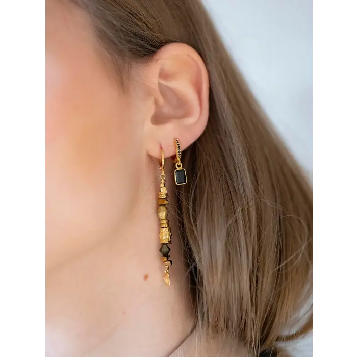 MURIELLE PERROTTI PERROTTI LUREX ASYM BRONS OBSIDIAAN TOL ZWART