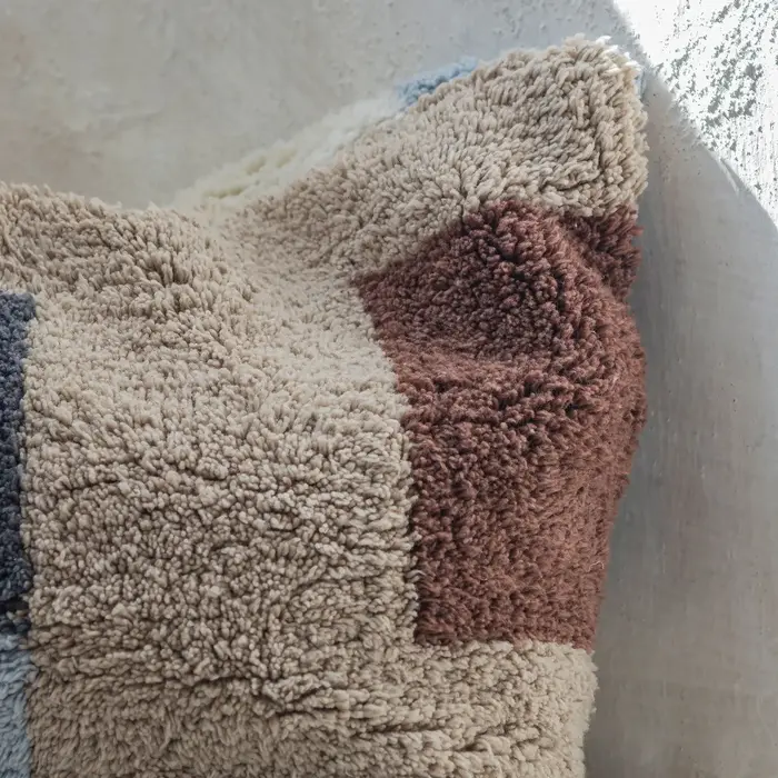 MD BRICK TUFTED CUSHION DARK GREY 50 X 50 CM - ZONDER VULLING