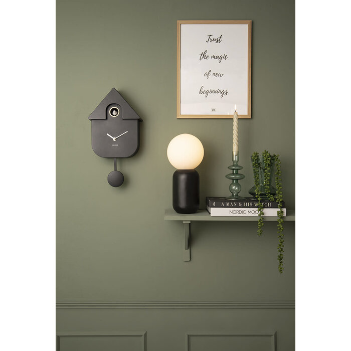 KARLSSON WALL CLOCK CUCKOO BLACK