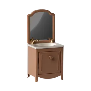 MAILEG MAILEG SINK DRESSER WITH MIRROR DARK POWDER
