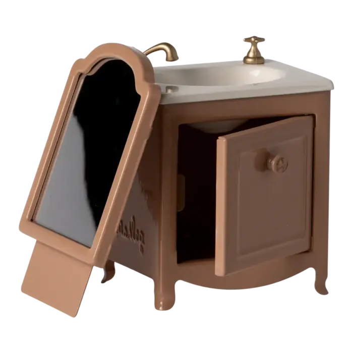 MAILEG MAILEG SINK DRESSER WITH MIRROR DARK POWDER